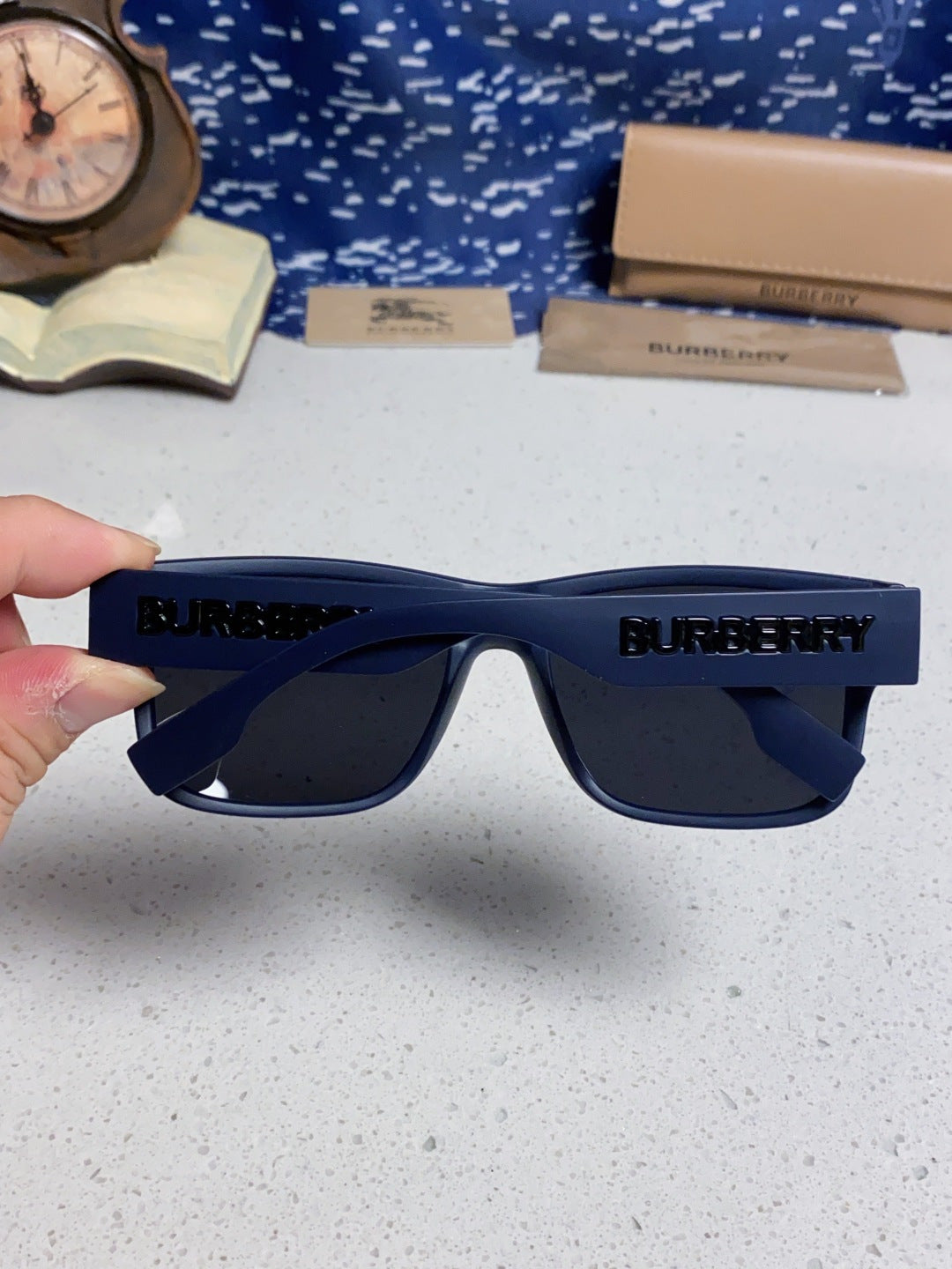 Burberry Polarized Square Black Lens Sunglasses for Men & Women - 432485 - detail image 4