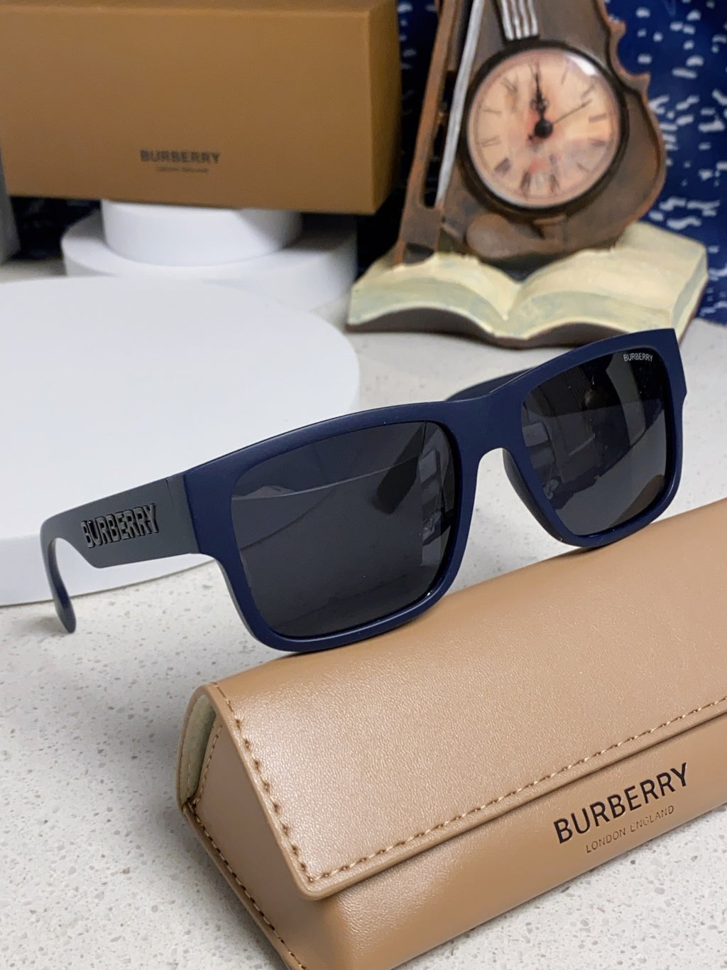 Burberry Polarized Square Black Lens Sunglasses for Men & Women - 867197 - detail image 9