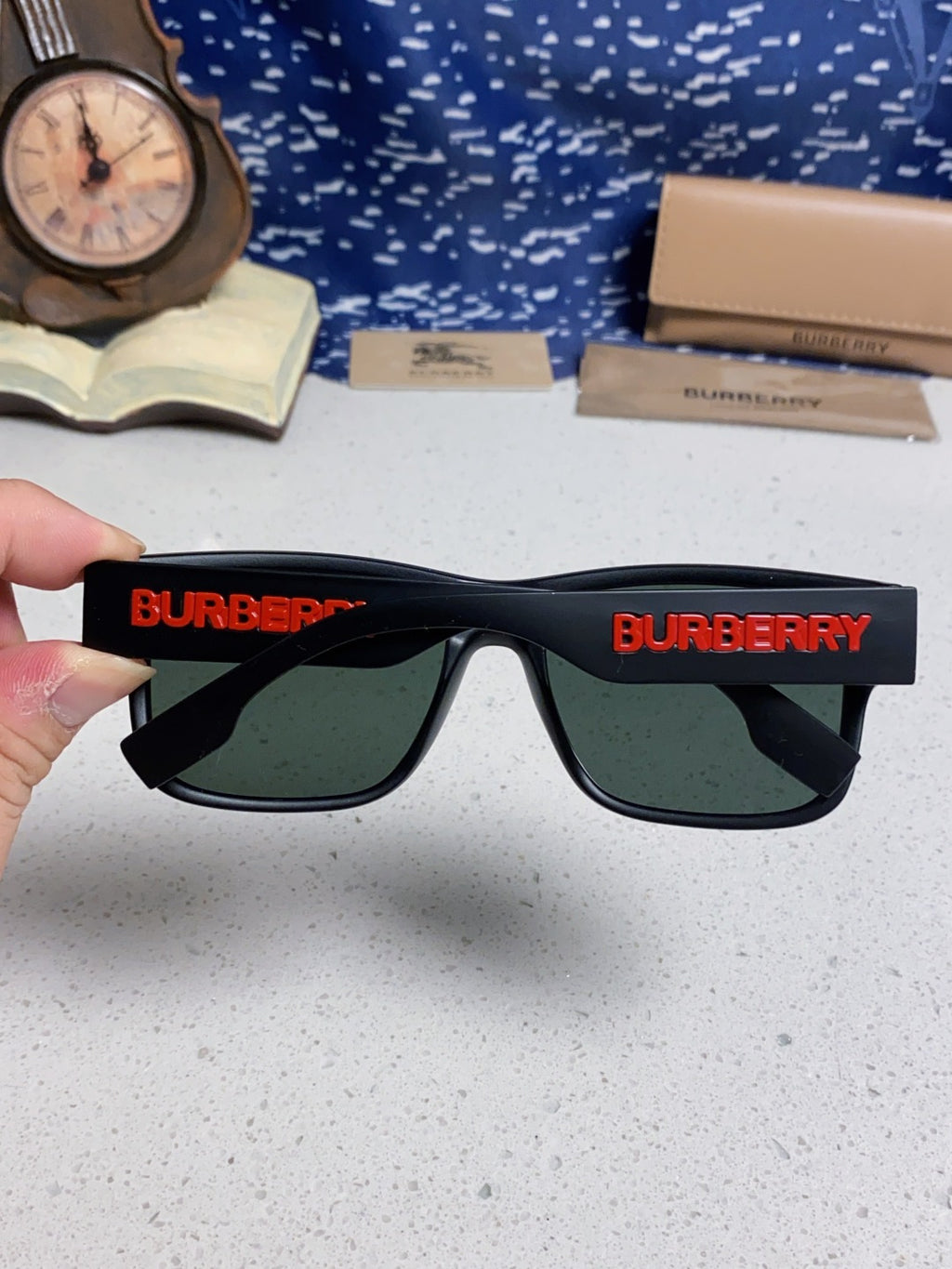 Burberry Polarized Square Gray Lens Sunglasses for Men & Women - 416051 - detail image 5