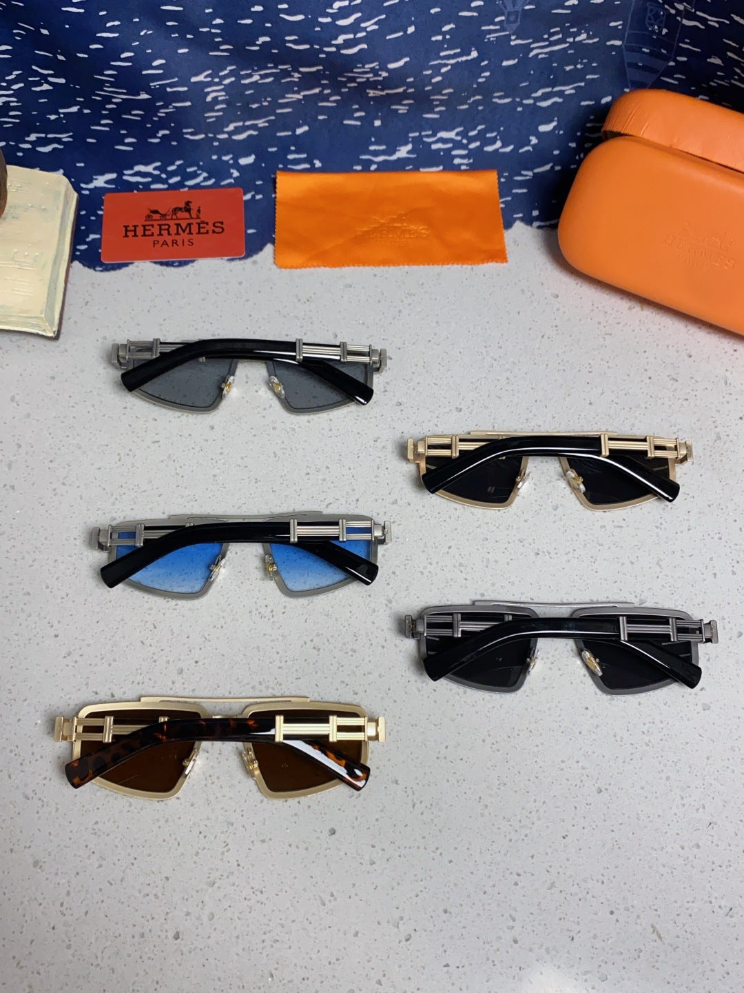 Hermès Fashion Silver Lens Sunglasses for Men & Women - detail image 11