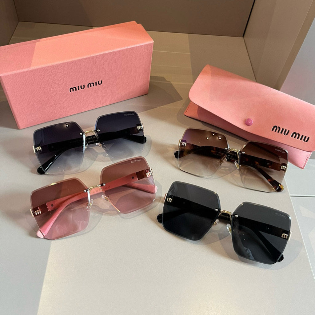 Miu Miu Lightweight Rimless Red Lens Sunglasses for Women - 432648 - detail image 10