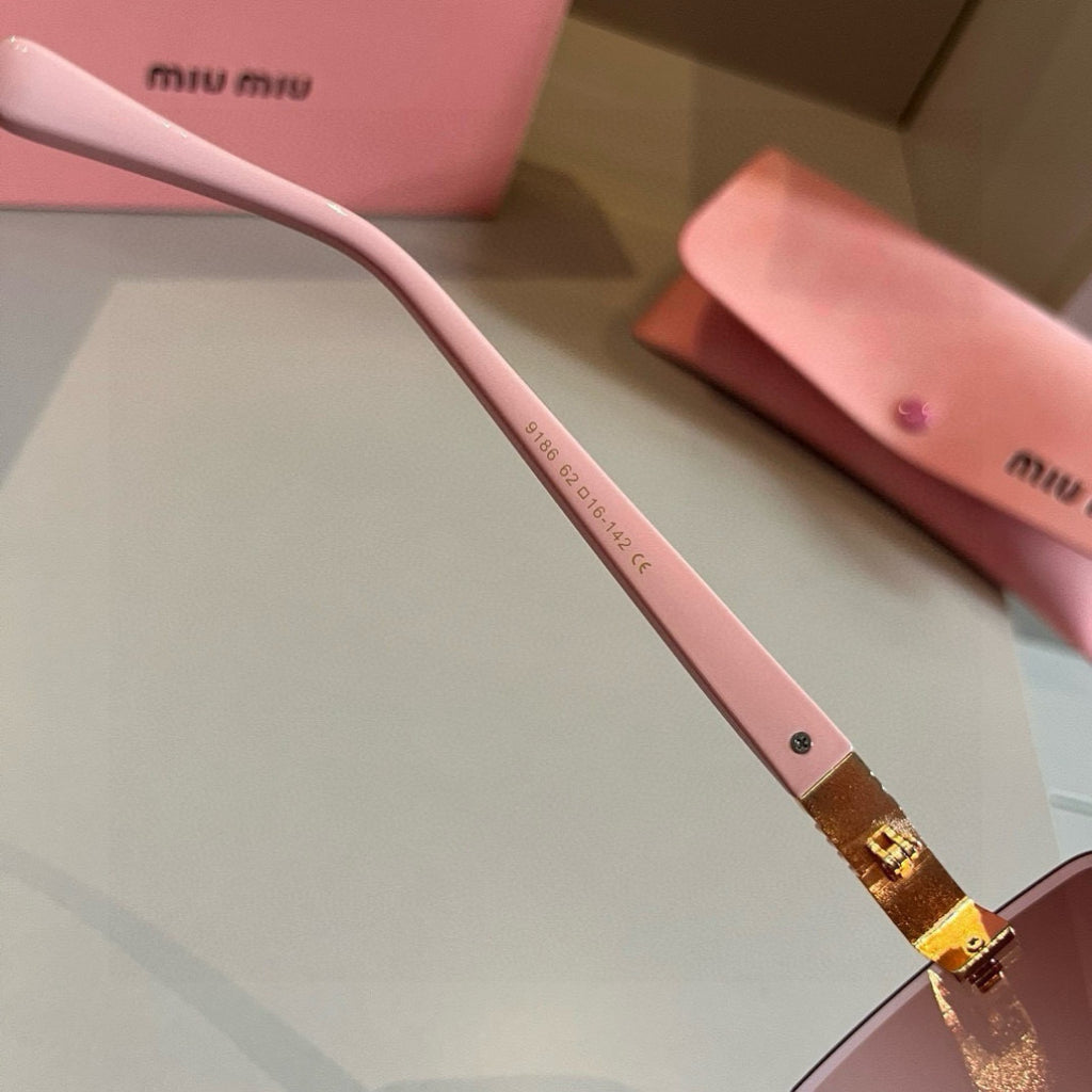 Miu Miu Lightweight Rimless Red Lens Sunglasses for Women - 432648 - detail image 9