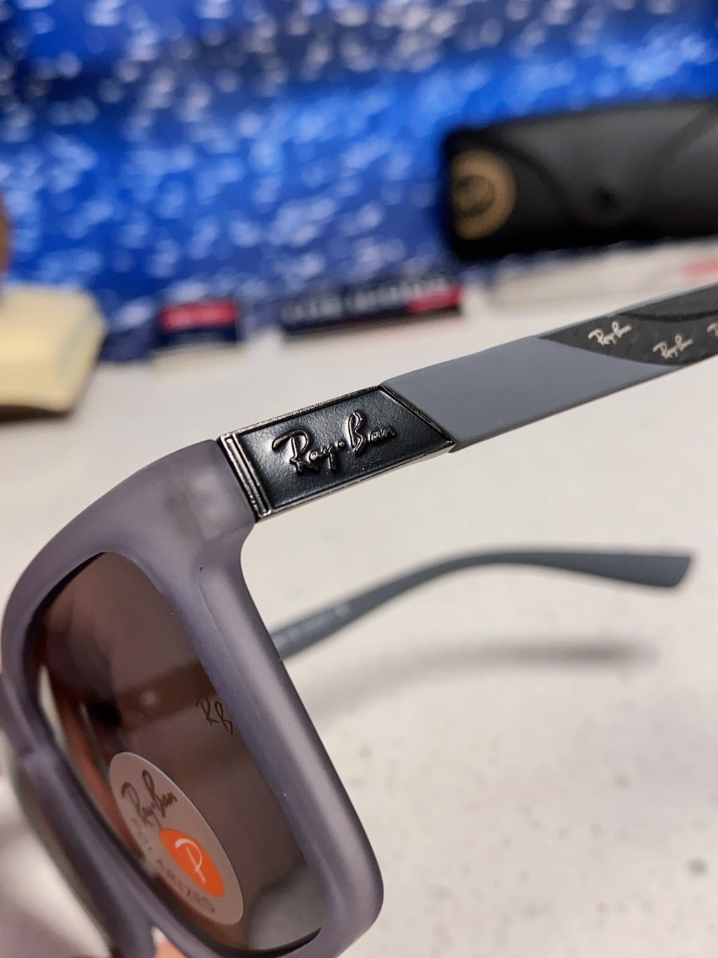 Ray-Ban RB69030 Square Silver Lens Sunglasses for Men - 450161 - detail image 7