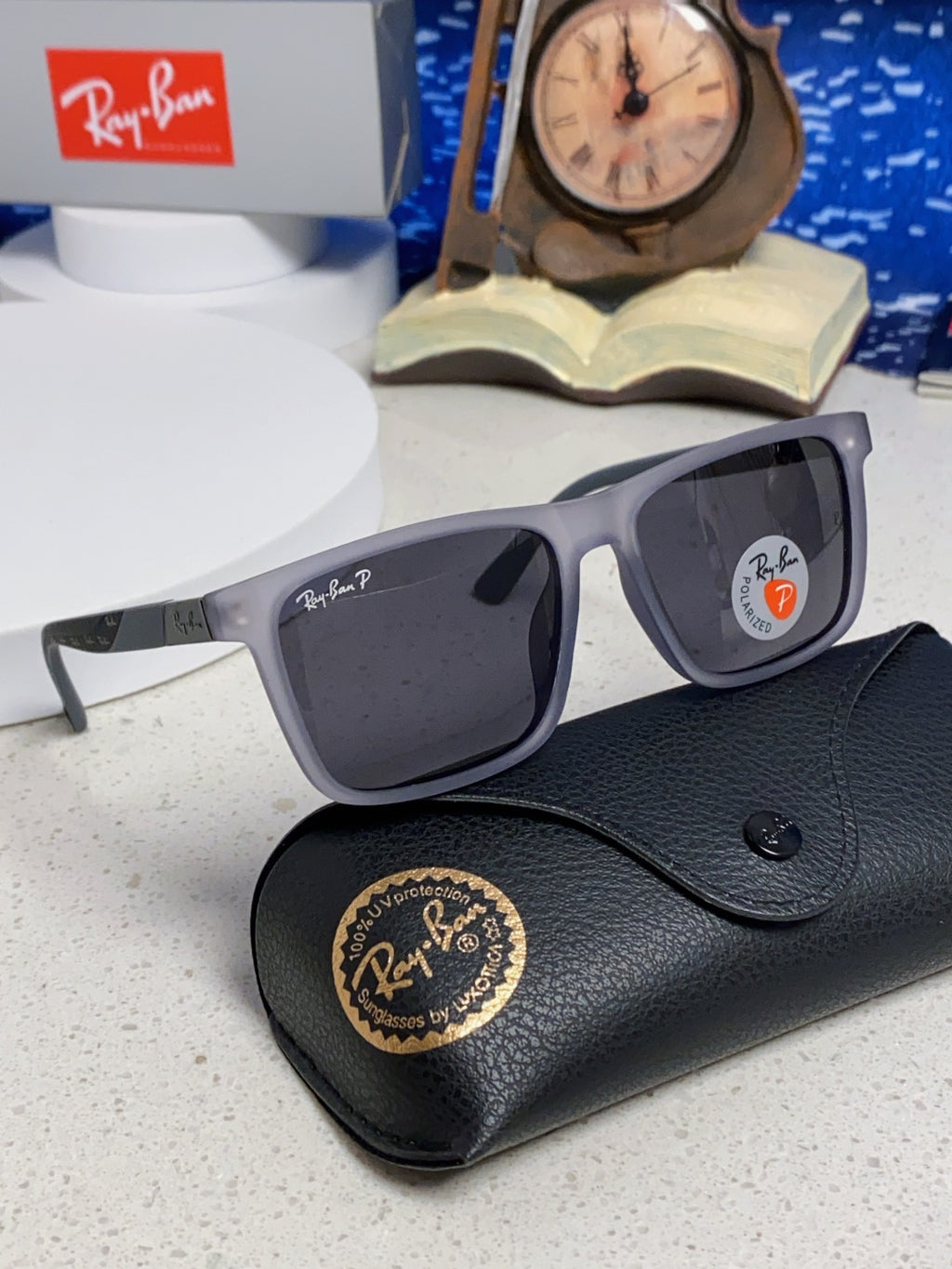 Ray-Ban RB69030 Square Silver Lens Sunglasses for Men - 416700 - detail image 10