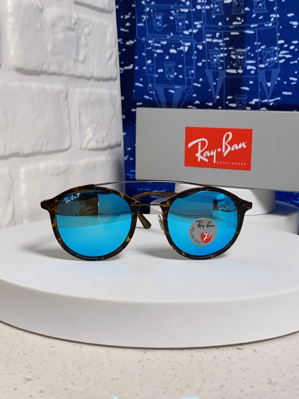 Ray-Ban RB4266 Round Blue Lens Sunglasses for Men & Women - detail image 2