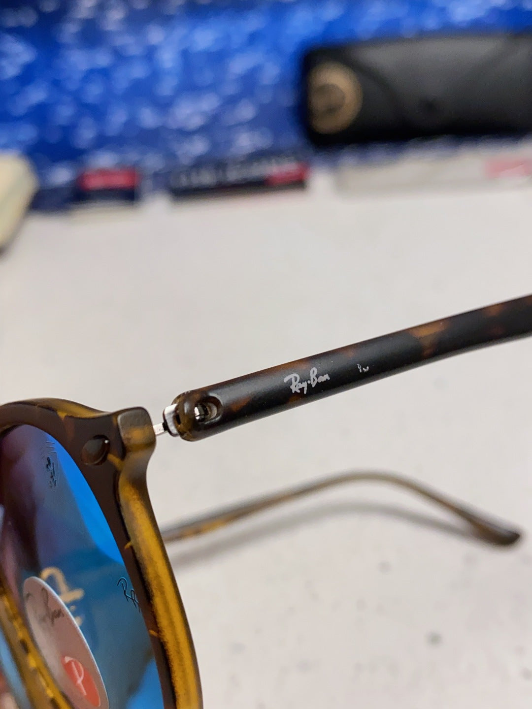 Ray-Ban RB4266 Round Blue Lens Sunglasses for Men & Women - detail image 7