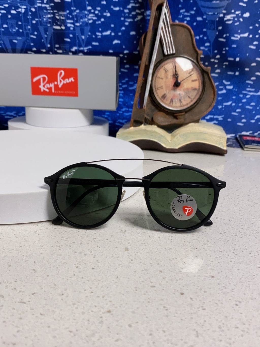 Ray-Ban RB4266 Round Black Lens Sunglasses for Men & Women - detail image 9