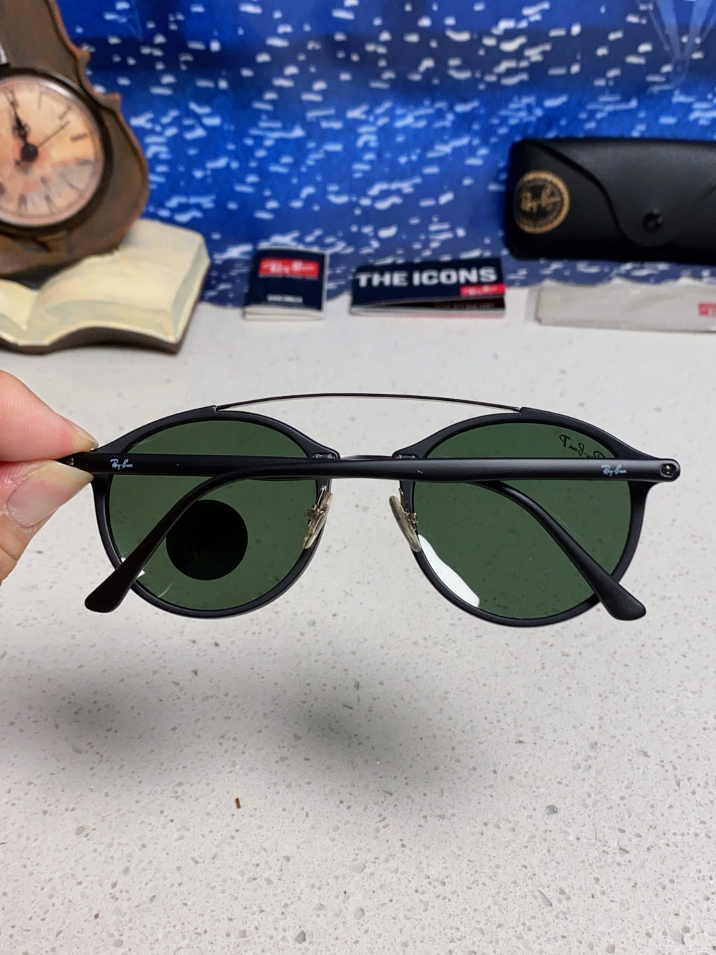 Ray-Ban RB4266 Round Black Lens Sunglasses for Men & Women - detail image 5