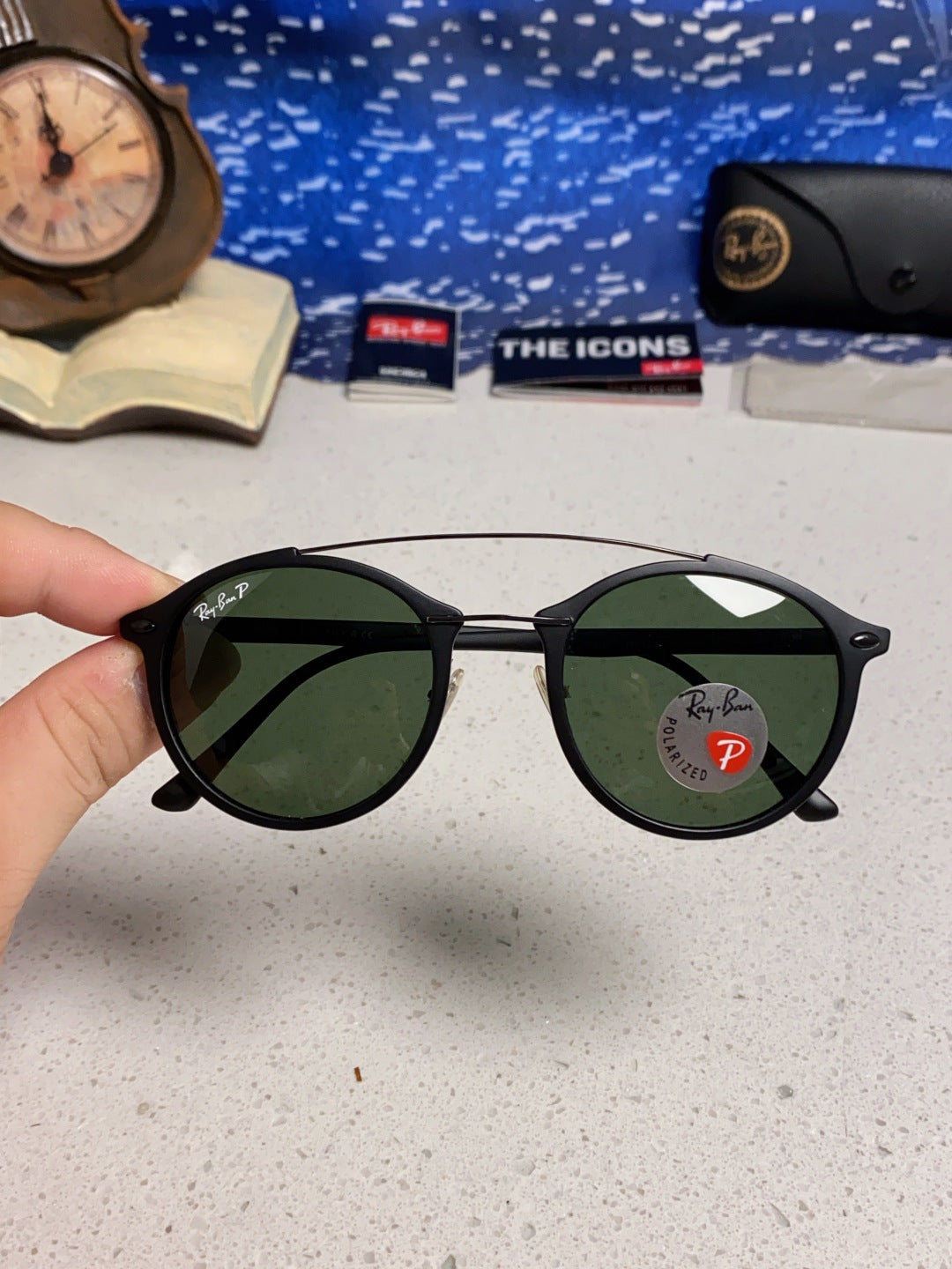 Ray-Ban RB4266 Round Black Lens Sunglasses for Men & Women - detail image 4