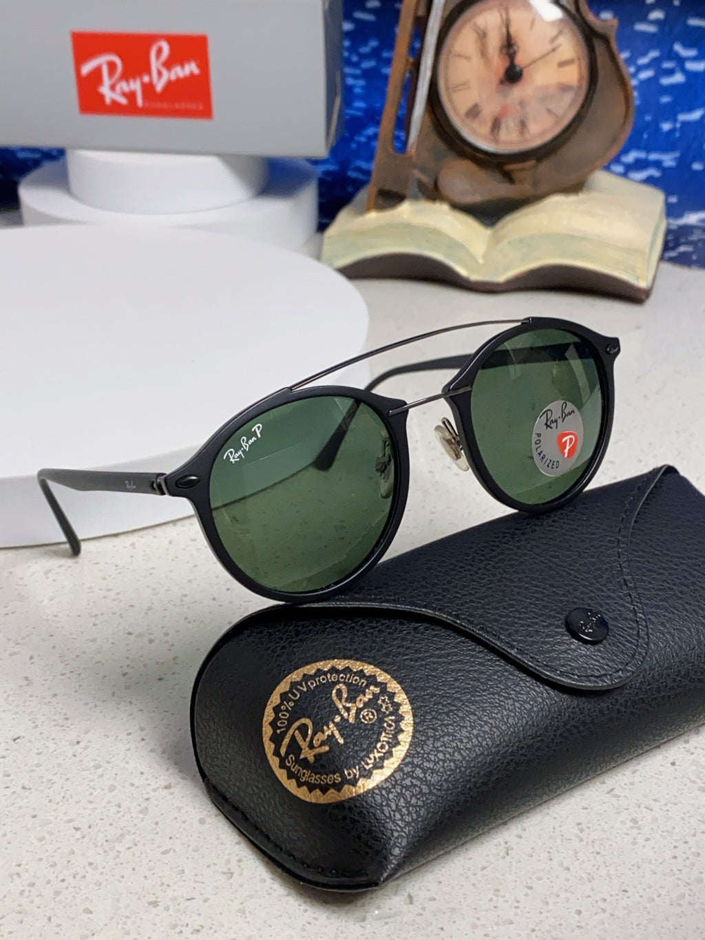 Ray-Ban RB4266 Round Black Lens Sunglasses for Men & Women - detail image 10