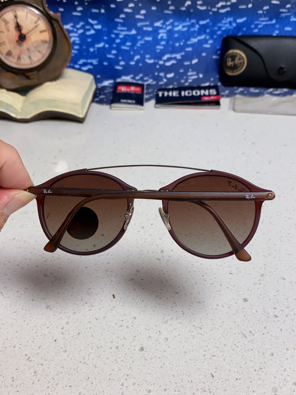Ray-Ban RB4266 Round Red Lens Sunglasses for Men & Women - detail image 5