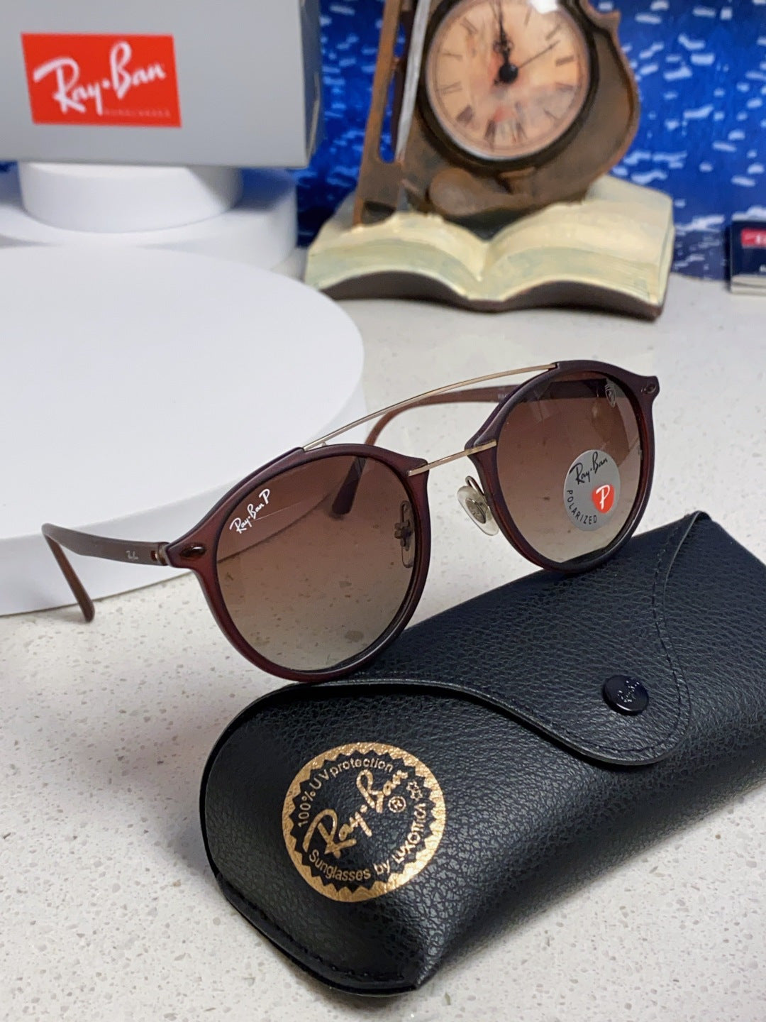 Ray-Ban RB4266 Round Red Lens Sunglasses for Men & Women - detail image 10