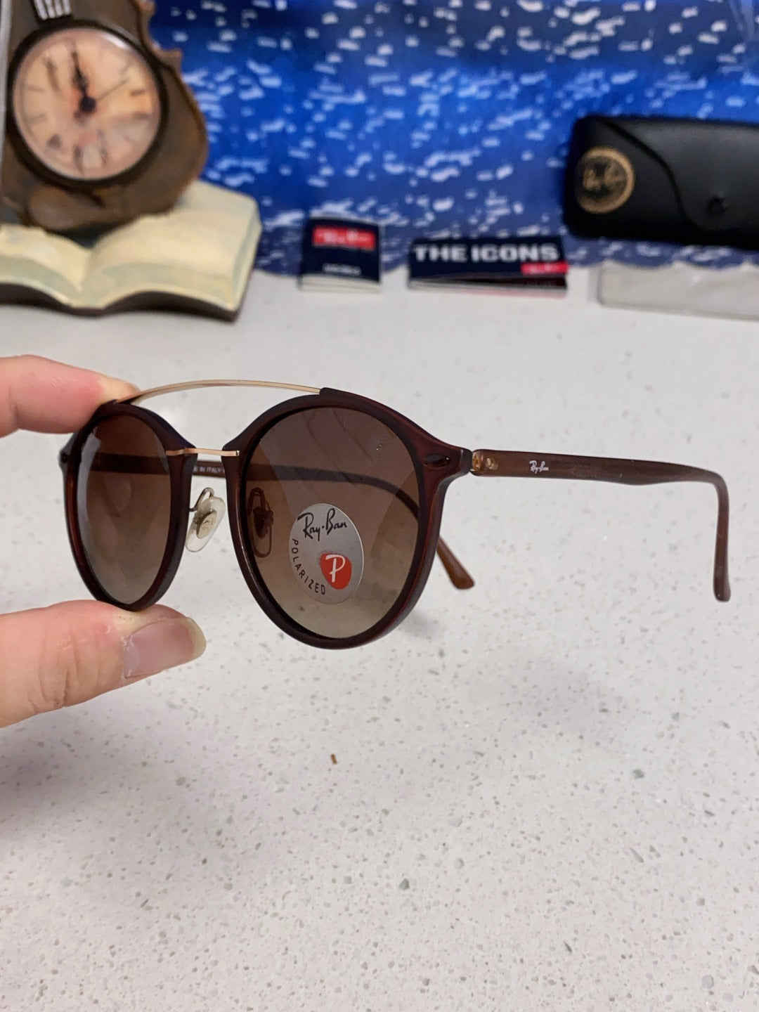 Ray-Ban RB4266 Round Red Lens Sunglasses for Men & Women - detail image 6