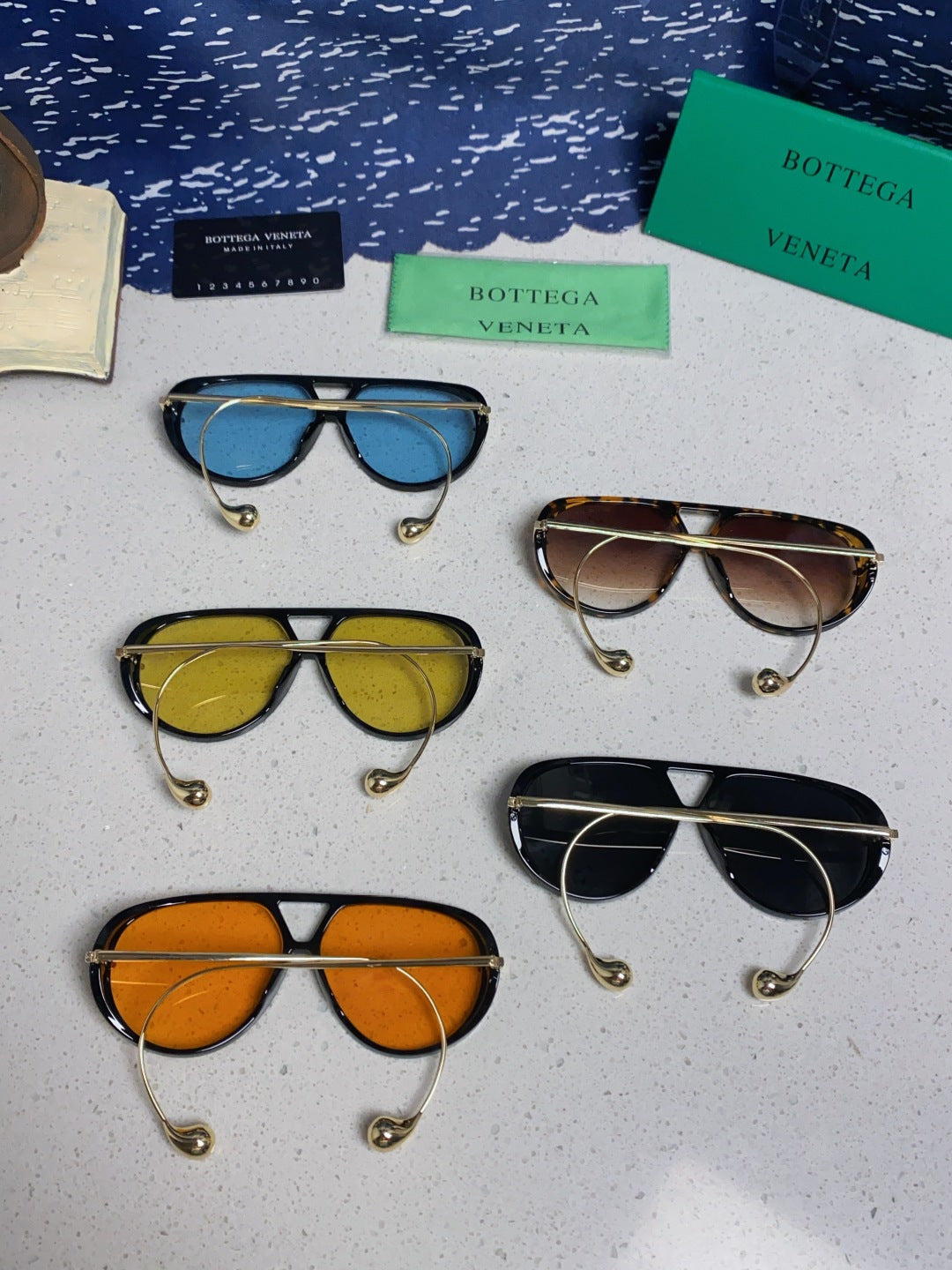 Bottega Veneta BV1273 Aviator Black Lens Sunglasses for Men & Women - detail image 10
