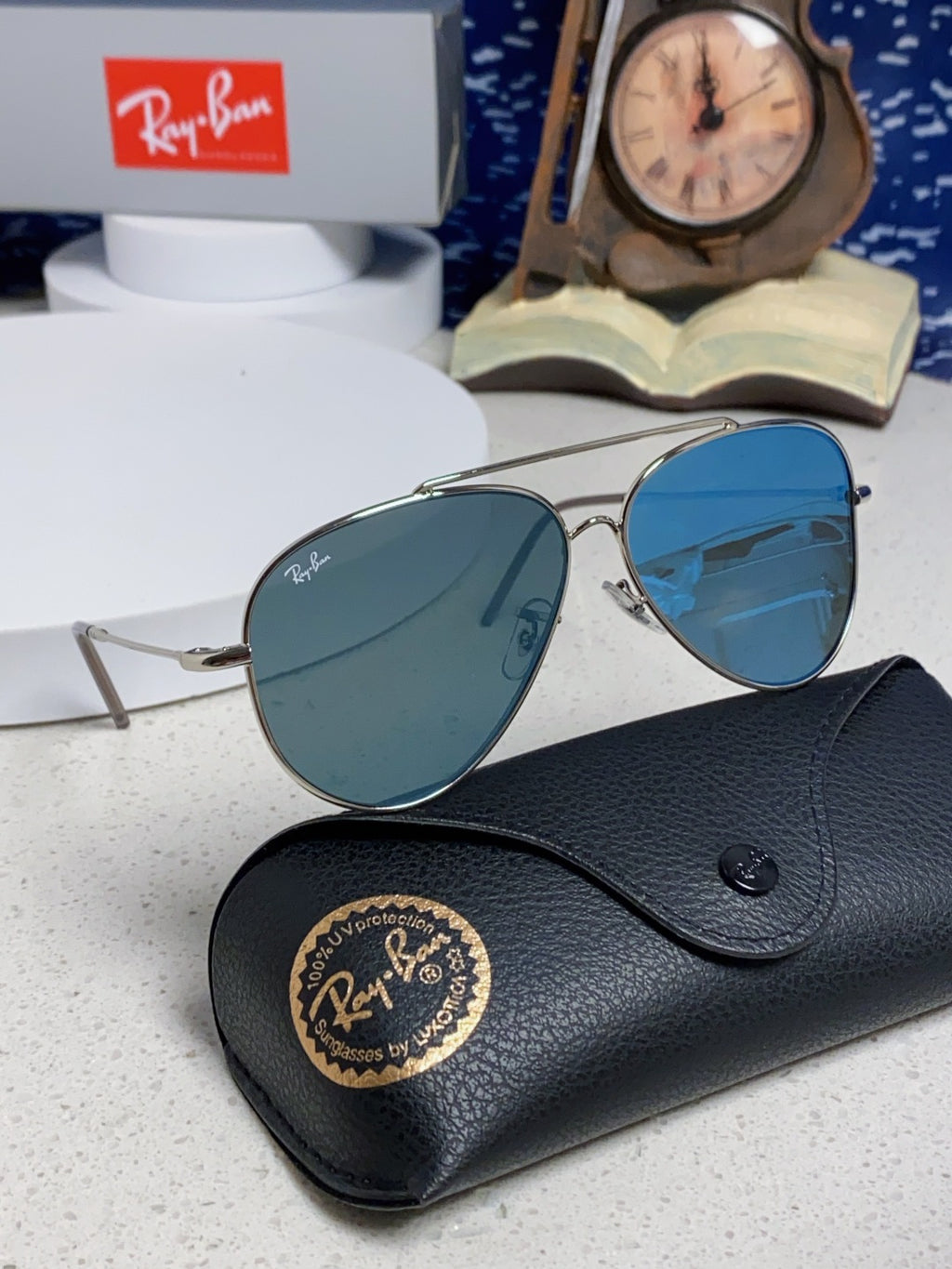 Ray-Ban BR0101S Aviator Silver Lens Sunglasses for Men & Women - 416635 - detail image 10