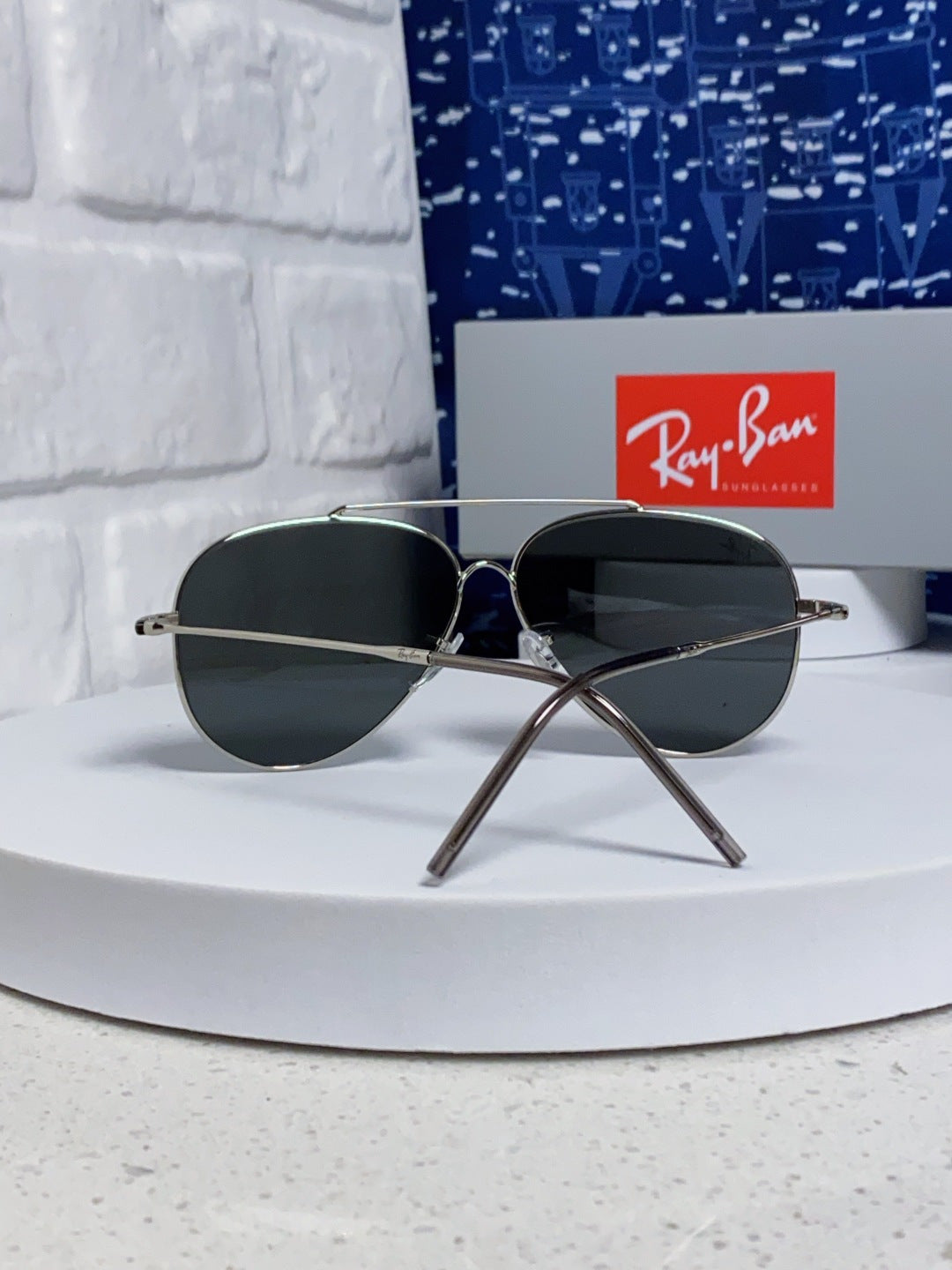 Ray-Ban BR0101S Aviator Silver Lens Sunglasses for Men & Women - 416635 - detail image 4