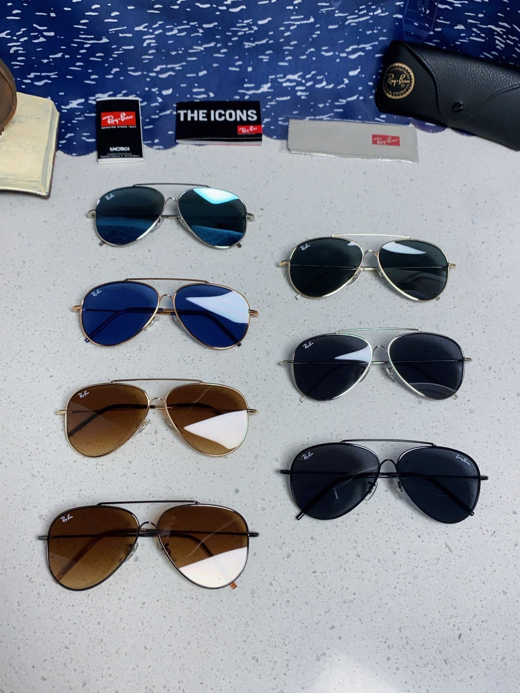 Ray-Ban BR0101S Aviator Silver Lens Sunglasses for Men & Women - detail image 12
