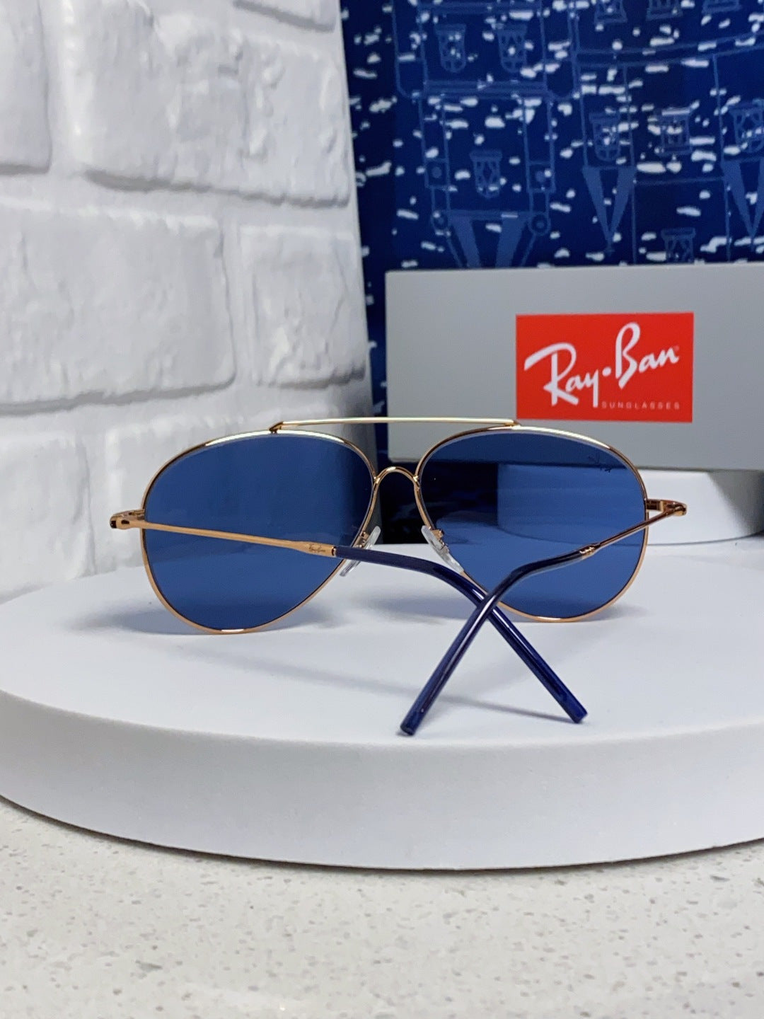 Ray-Ban BR0101S Aviator Blue Lens Sunglasses for Men & Women - 416636 - detail image 2