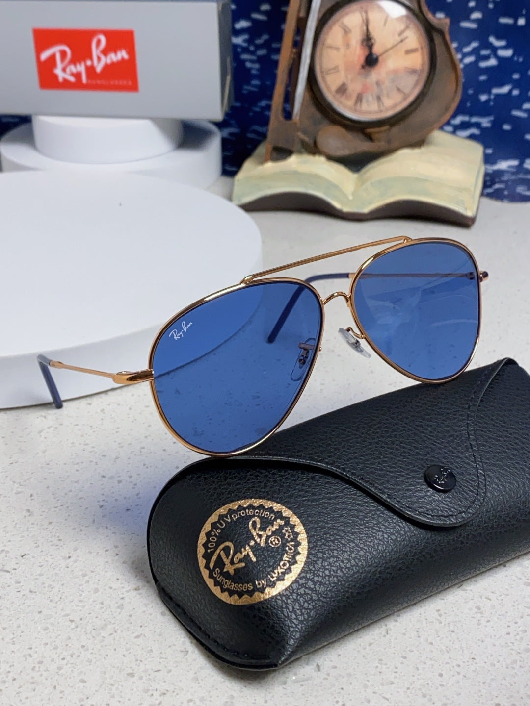 Ray-Ban BR0101S Aviator Blue Lens Sunglasses for Men & Women - 450080 - detail image 10