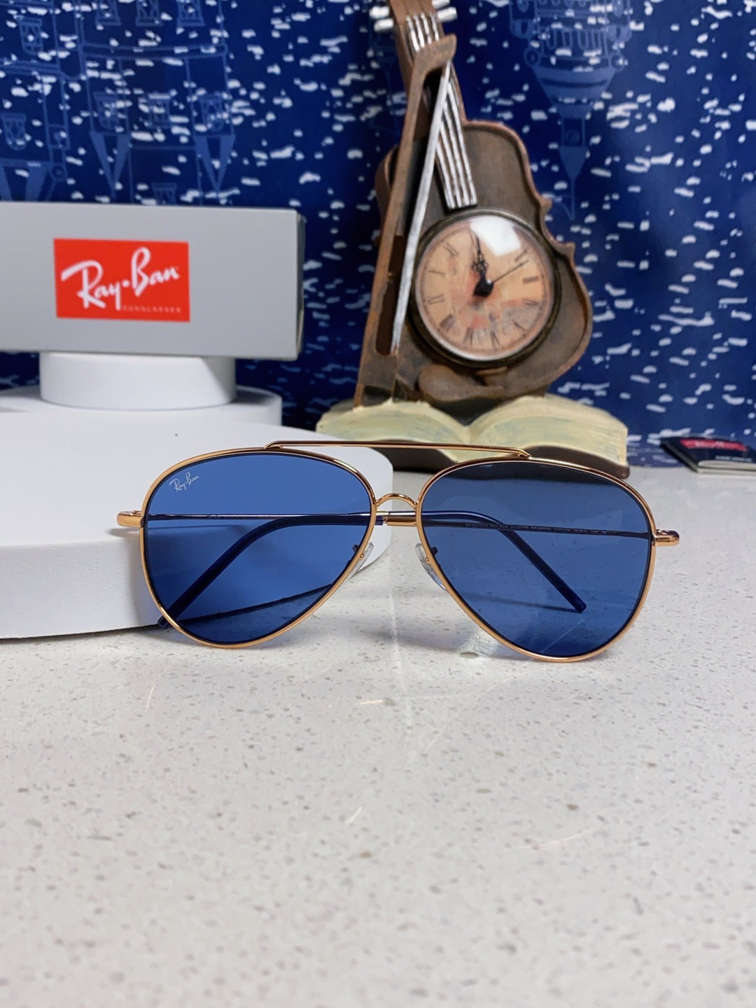 Ray-Ban BR0101S Aviator Blue Lens Sunglasses for Men & Women - 450080 - detail image 9