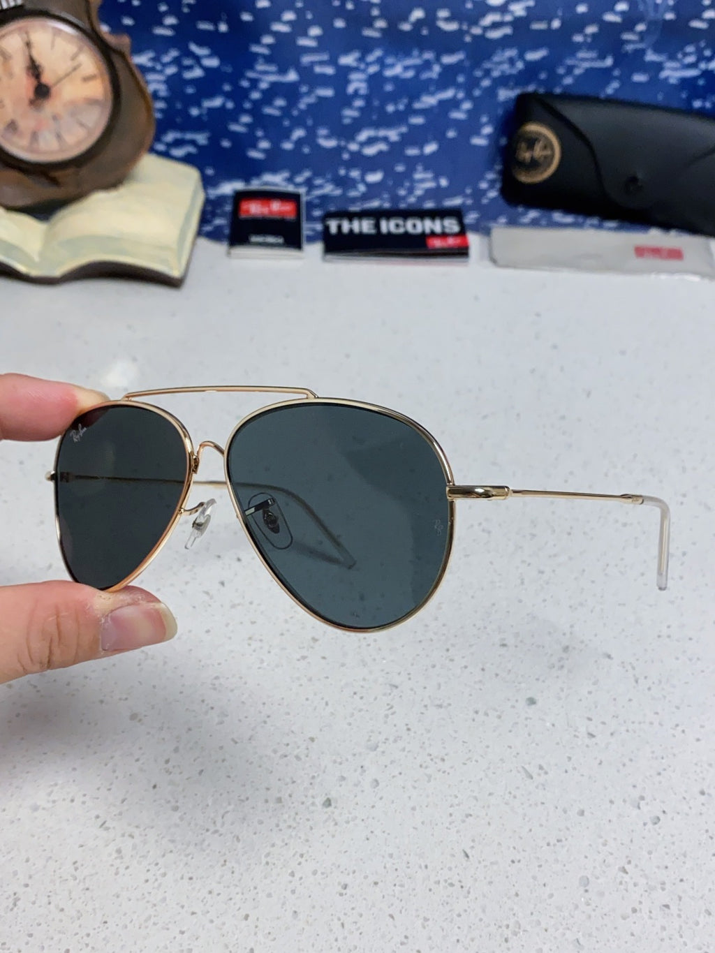 Ray-Ban BR0101S Aviator Red Lens Sunglasses for Men & Women - detail image 7
