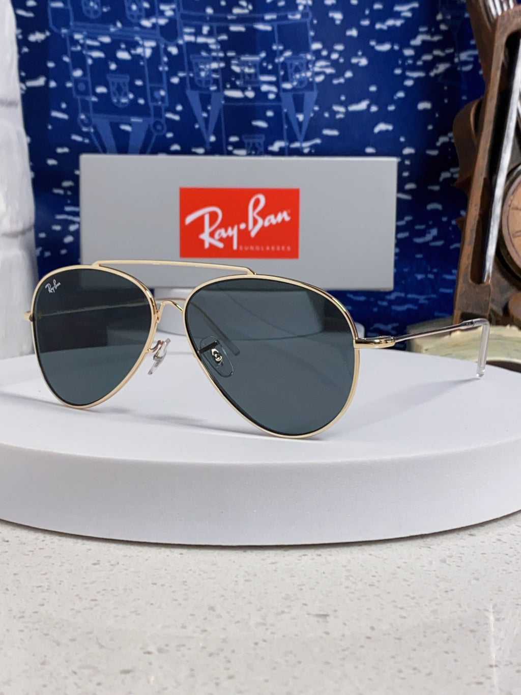 Ray-Ban BR0101S Aviator Red Lens Sunglasses for Men & Women - detail image 2