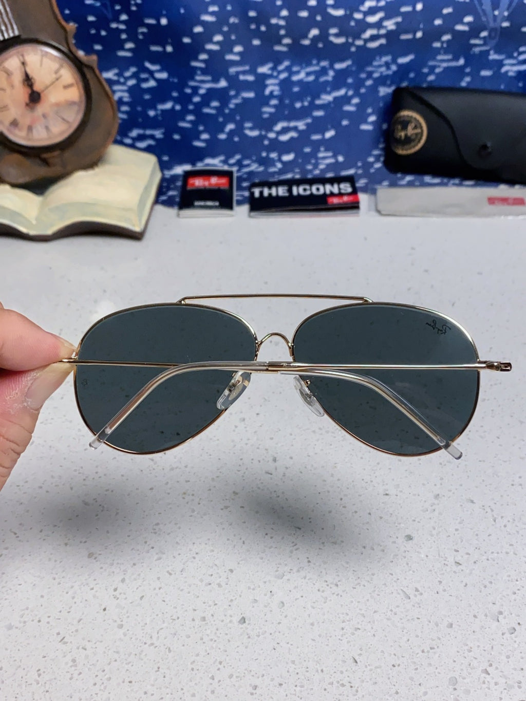Ray-Ban BR0101S Aviator Red Lens Sunglasses for Men & Women - detail image 6