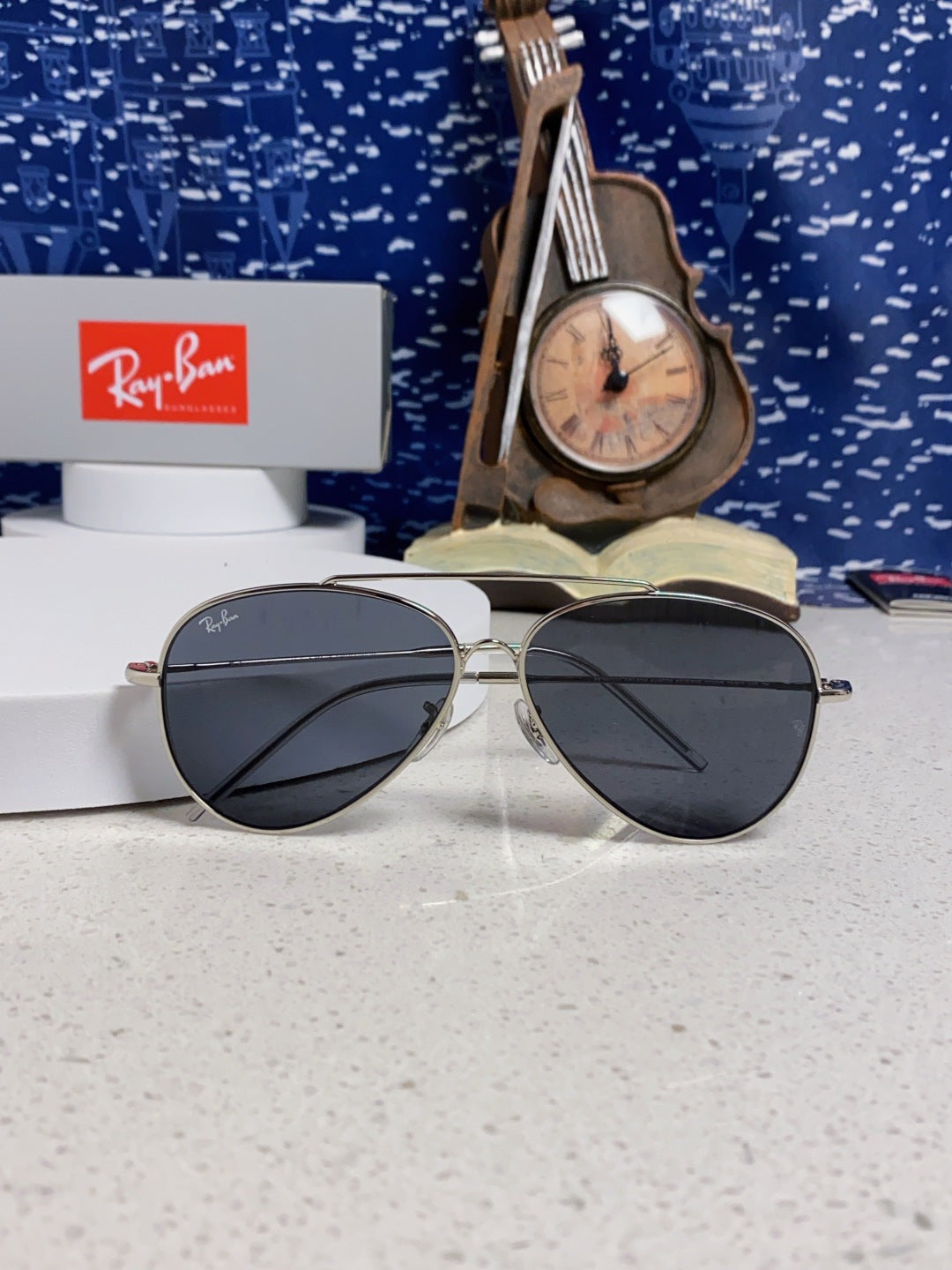 Ray-Ban BR0101S Aviator Blue Lens Sunglasses for Men & Women - 416640 - detail image 8