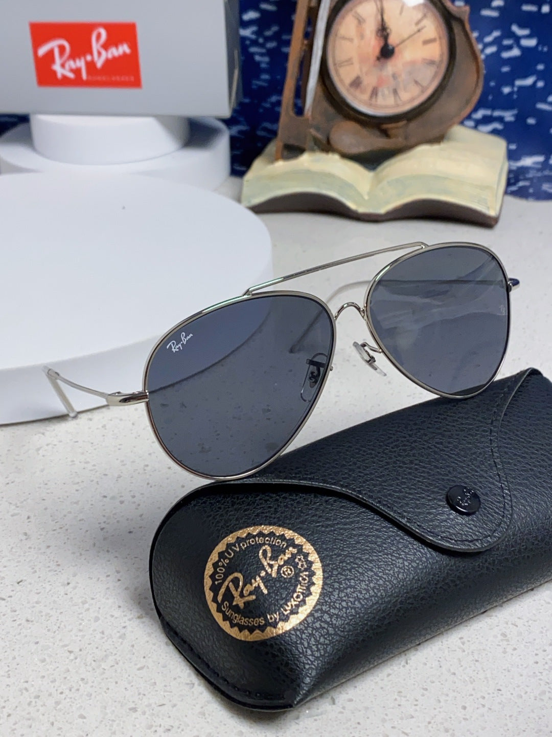 Ray-Ban BR0101S Aviator Blue Lens Sunglasses for Men & Women - 416640 - detail image 9