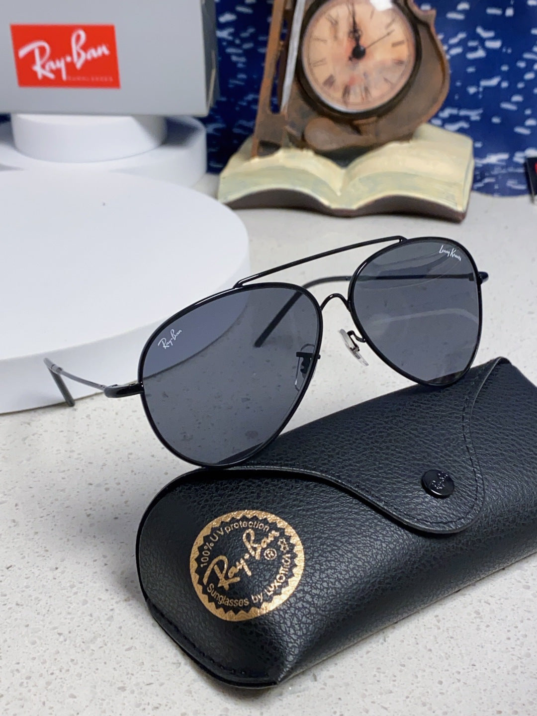 Ray-Ban BR0101S Aviator Black Lens Sunglasses for Men & Women - 416641 - detail image 11