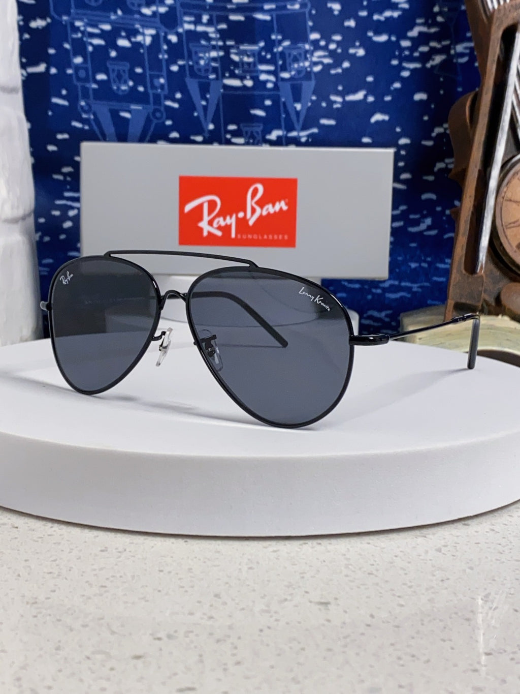 Ray-Ban BR0101S Aviator Black Lens Sunglasses for Men & Women - detail image 2