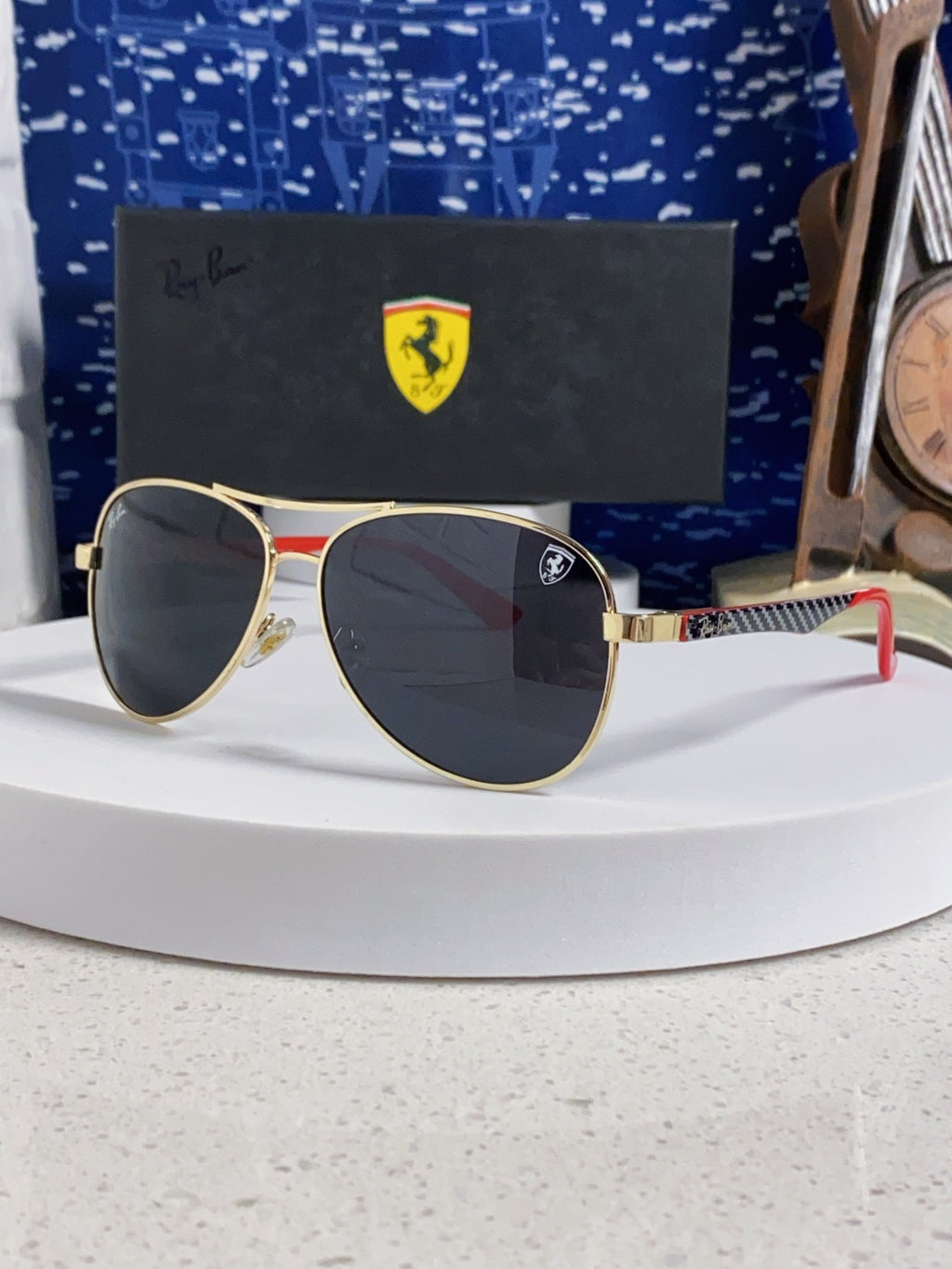 Ray-Ban RB8313 Aviator Silver Lens Sunglasses for Men & Women - 466476