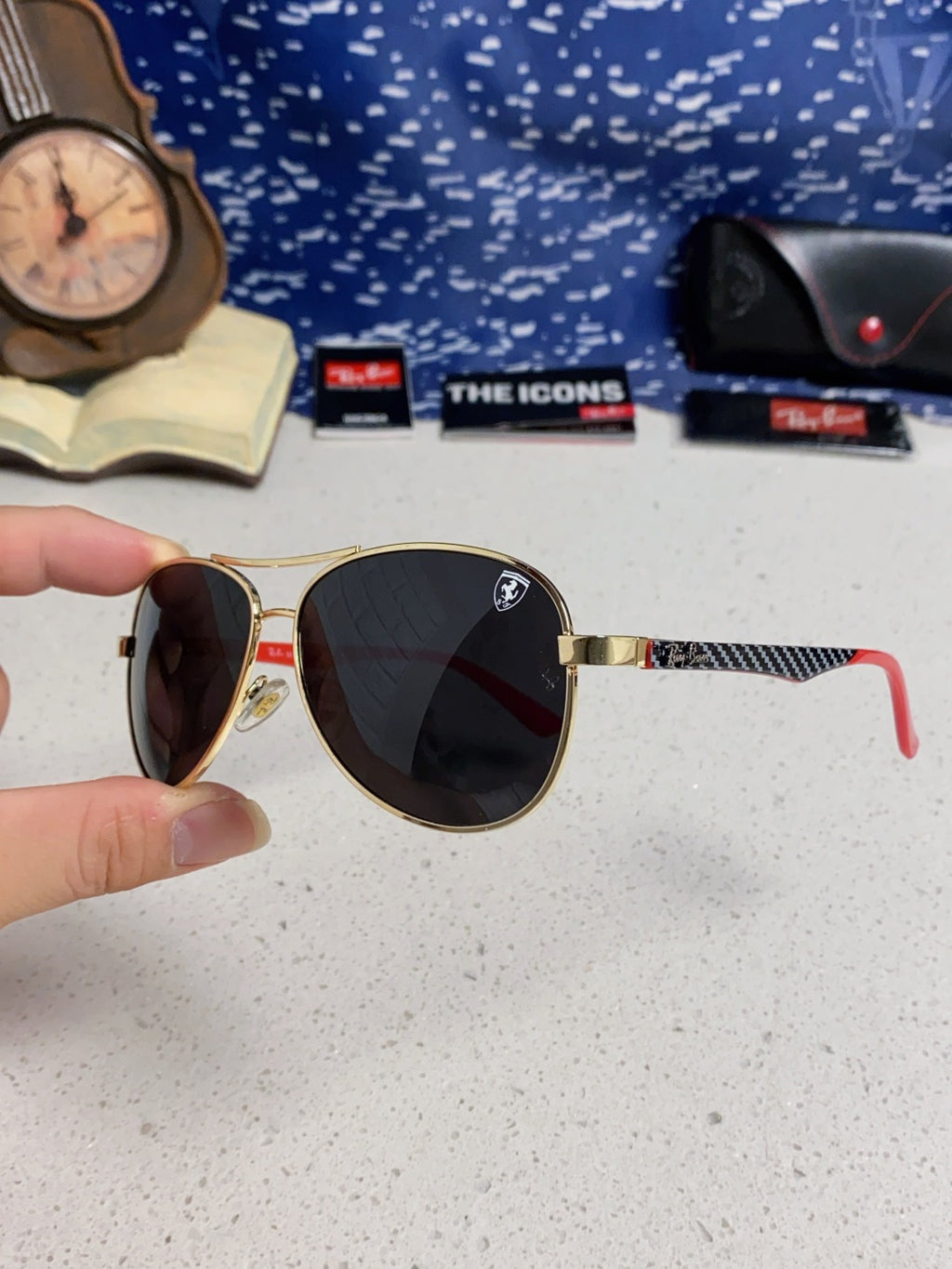 Ray-Ban RB8313 Aviator Silver Lens Sunglasses for Men & Women - 466476 - detail image 6