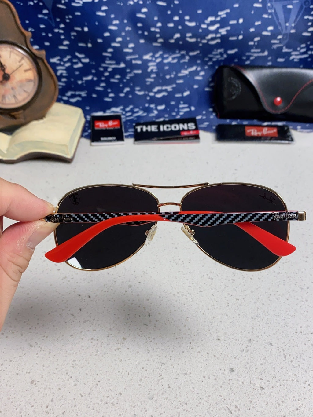 Ray-Ban RB8313 Aviator Silver Lens Sunglasses for Men & Women - 466476 - detail image 5