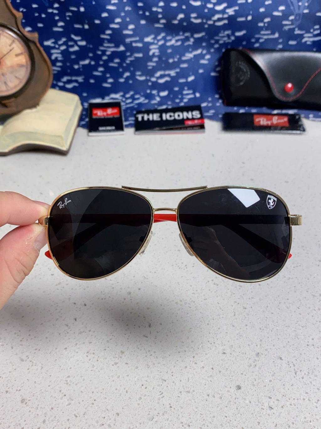 Ray-Ban RB8313 Aviator Silver Lens Sunglasses for Men & Women - 466476 - detail image 4