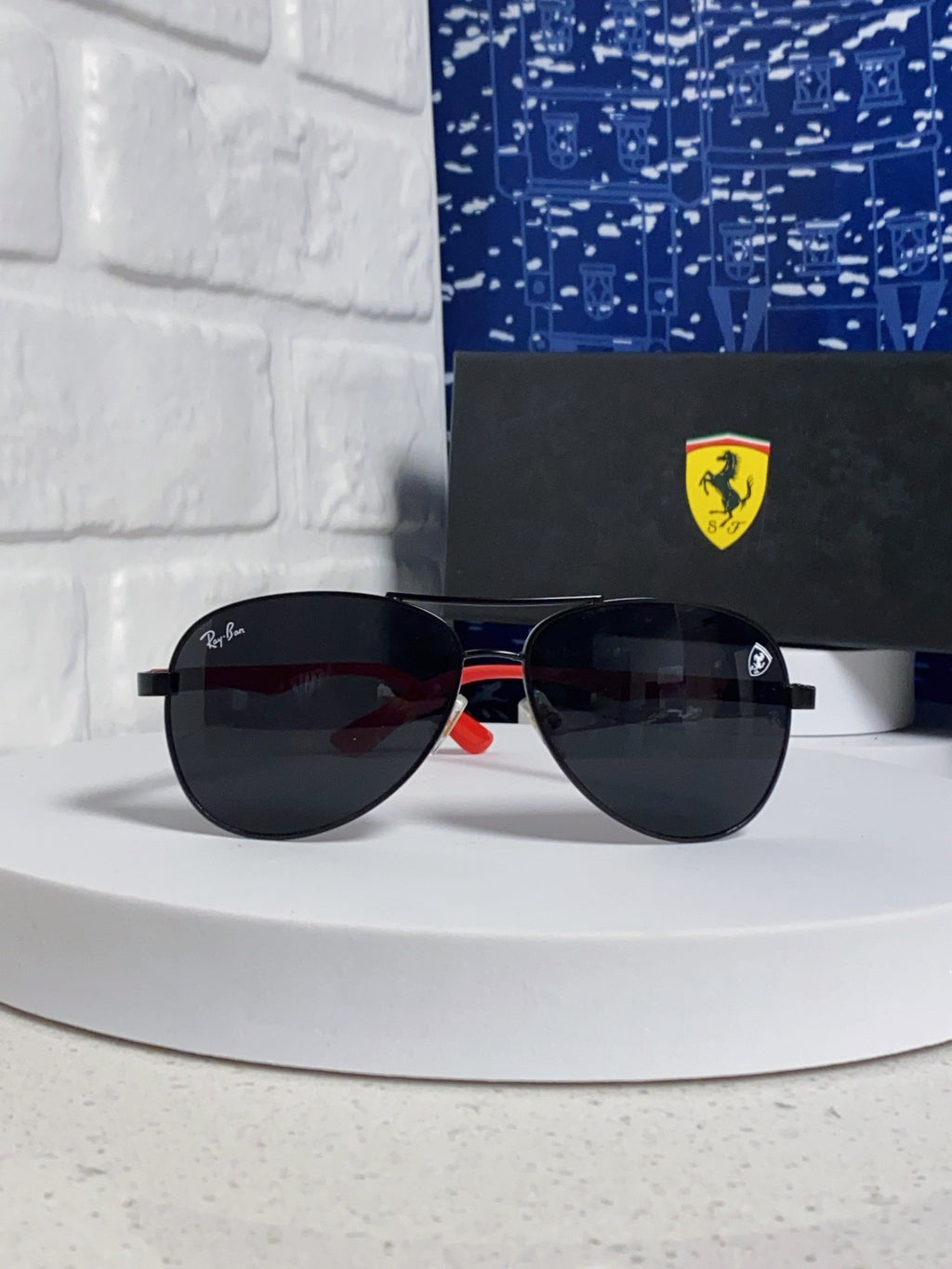Ray-Ban RB8313 Aviator Silver Lens Sunglasses for Men & Women - detail image 2
