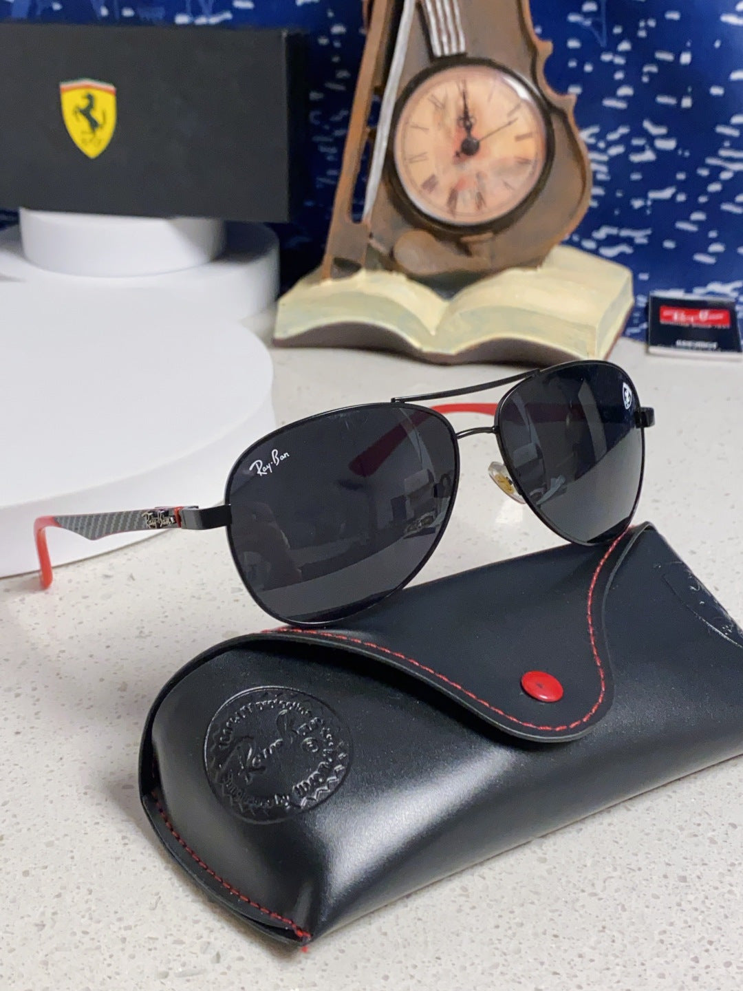 Ray-Ban RB8313 Aviator Silver Lens Sunglasses for Men & Women - detail image 10