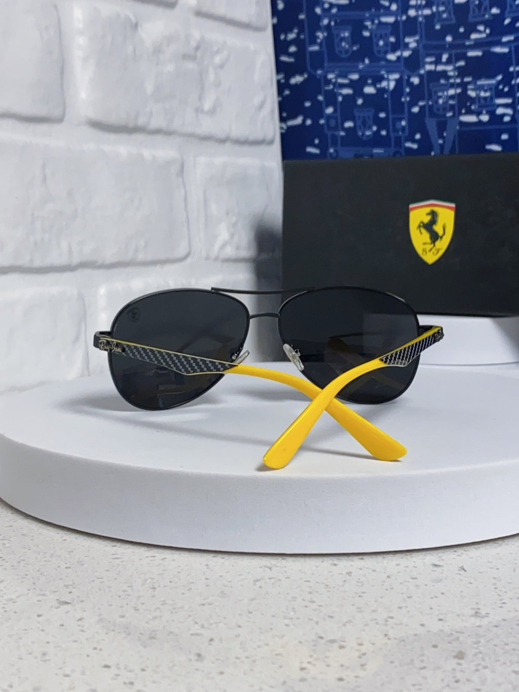 Ray-Ban RB8313 Aviator Black Lens Sunglasses for Men & Women - detail image 2