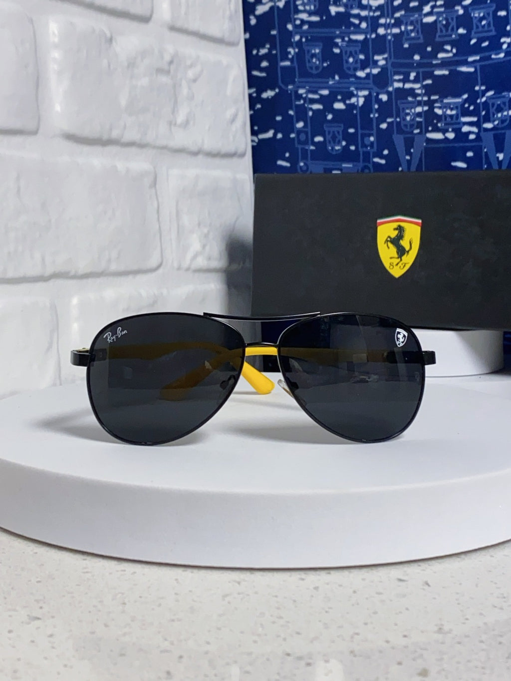Ray-Ban RB8313 Aviator Black Lens Sunglasses for Men & Women