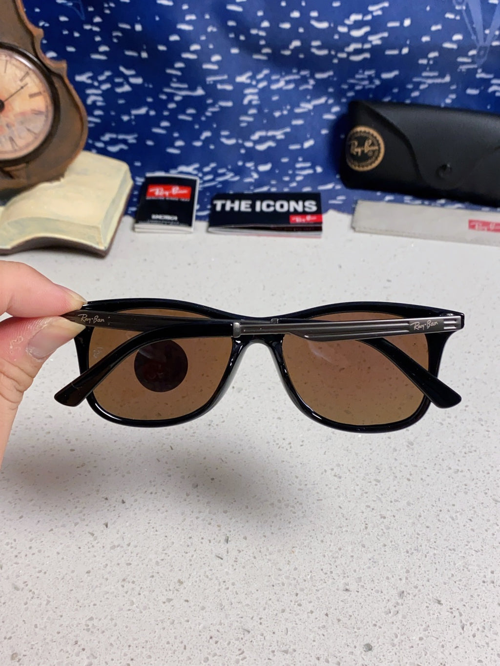 Ray-Ban RB8205 Polarized Fashion Blue Lens Sunglasses for Men - detail image 5