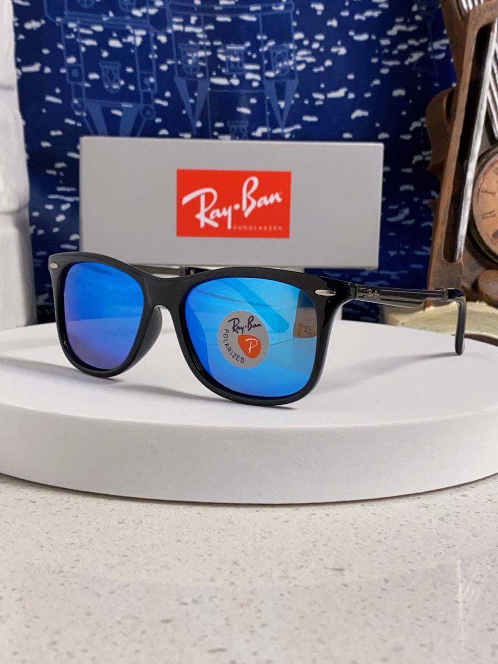 Ray-Ban RB8205 Polarized Fashion Blue Lens Sunglasses for Men