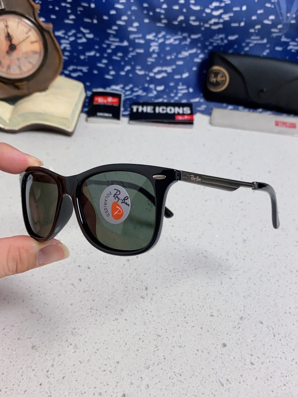 Ray-Ban RB8205 Polarized Fashion Black Lens Sunglasses for Men - detail image 6