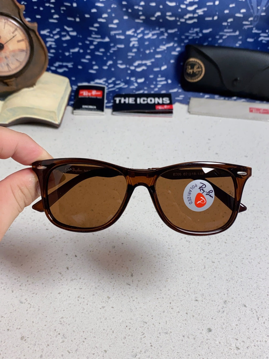 Ray-Ban RB8205 Polarized Fashion Brown Lens Sunglasses for Men - detail image 4