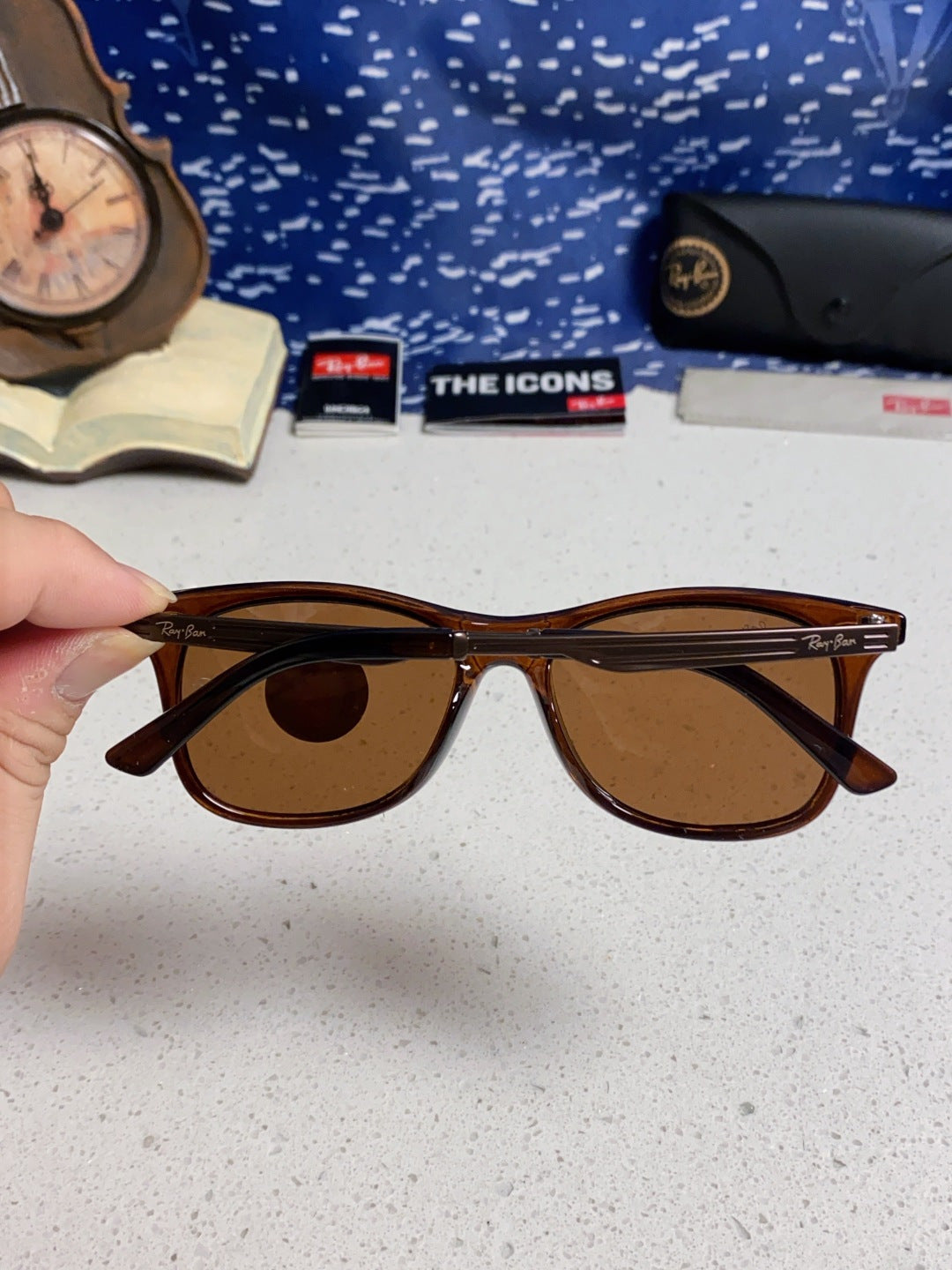 Ray-Ban RB8205 Polarized Fashion Brown Lens Sunglasses for Men - detail image 5