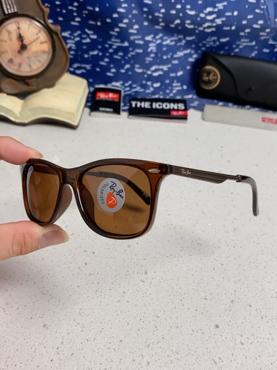 Ray-Ban RB8205 Polarized Fashion Brown Lens Sunglasses for Men - detail image 6