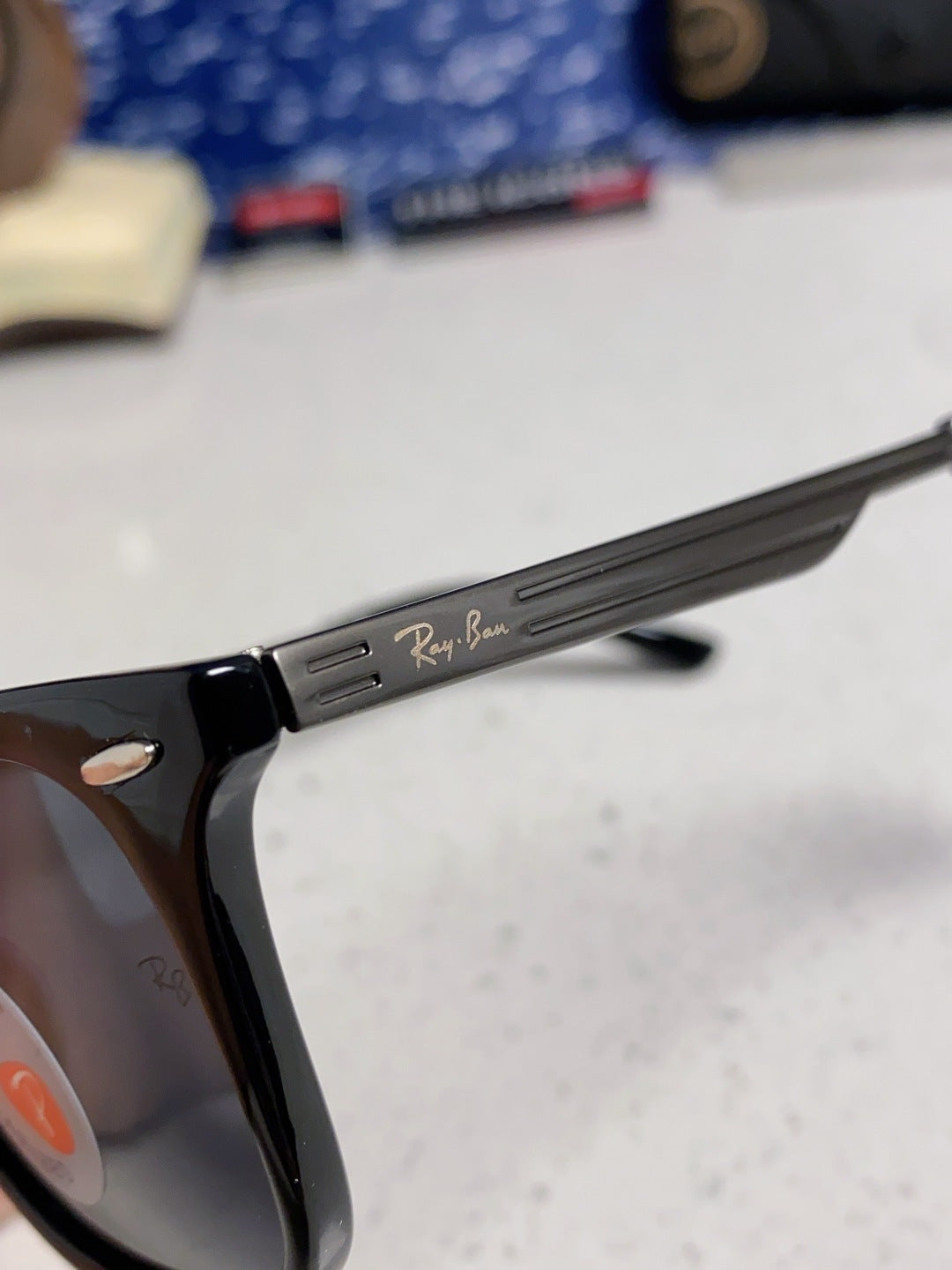 Ray-Ban RB8205 Polarized Fashion Silver Lens Sunglasses for Men - detail image 7