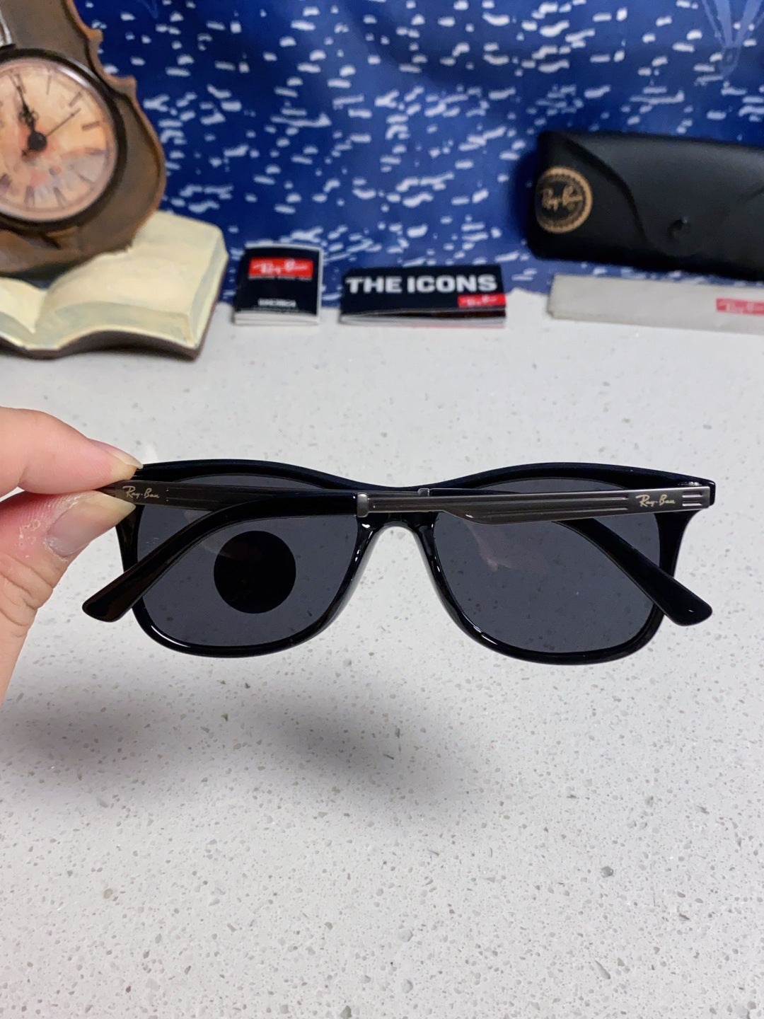 Ray-Ban RB8205 Polarized Fashion Silver Lens Sunglasses for Men - detail image 5