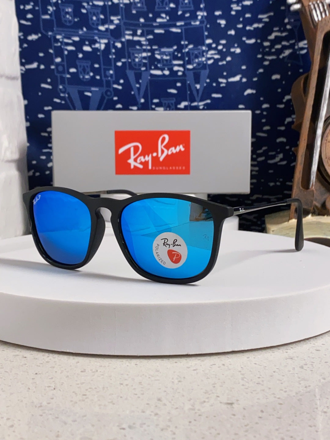 Ray-Ban RB4187 Polarized Fashion Blue Lens Sunglasses for Men & Women