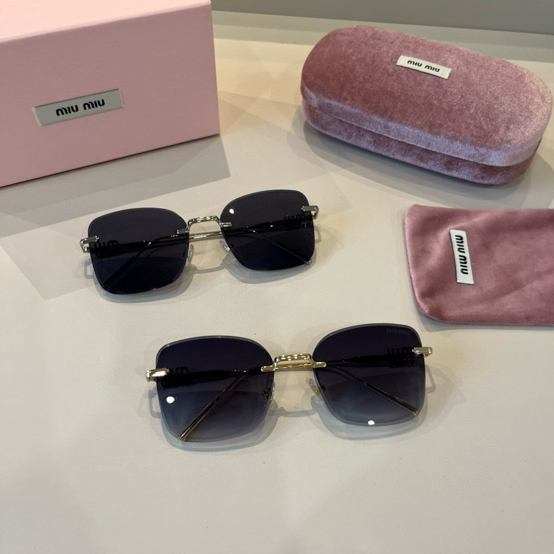 Miu Miu Lightweight Rimless Silver Lens Sunglasses for Women - 487706 - detail image 11