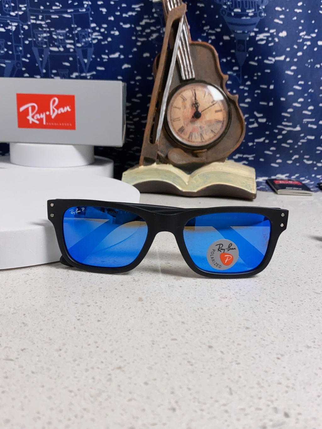 Ray-Ban RB2283 Polarized Square Blue Lens Sunglasses for Men & Women - 359002 - detail image 9